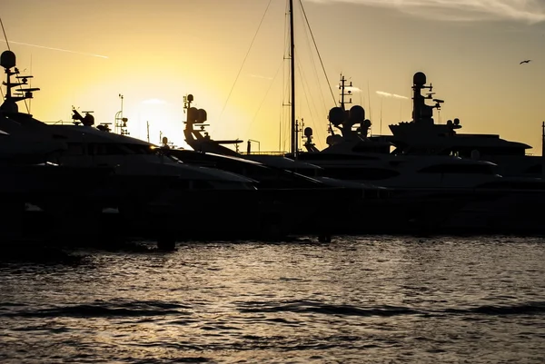 Luxury Yachts on St. Maarten — Stock Photo, Image