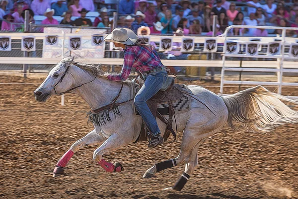 Barrel Racer Sprints In — Stock Photo, Image