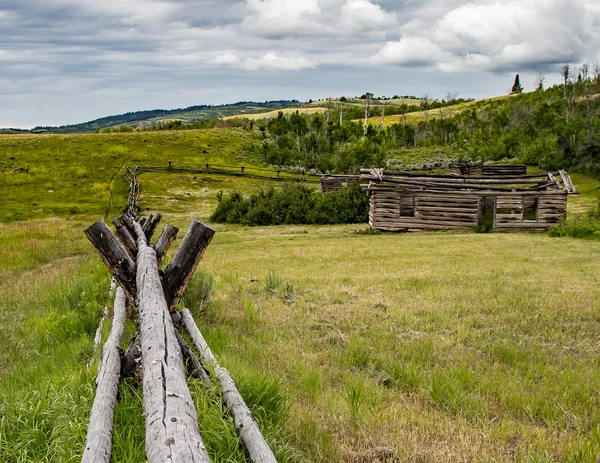 Cerca velha em Wyoming — Fotografia de Stock