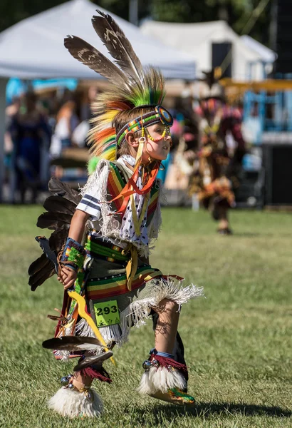 Indiánské Pow-Wow tanečnice — Stock fotografie