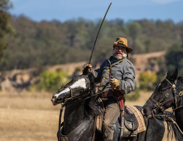 Confederate scouter Attack — Stockfoto