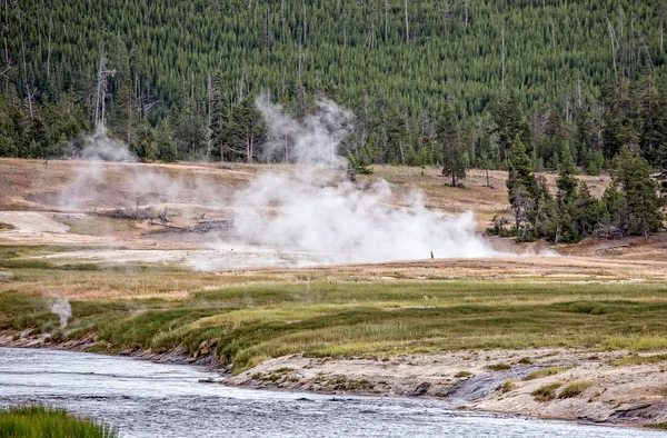 Rzeka Firehole — Zdjęcie stockowe