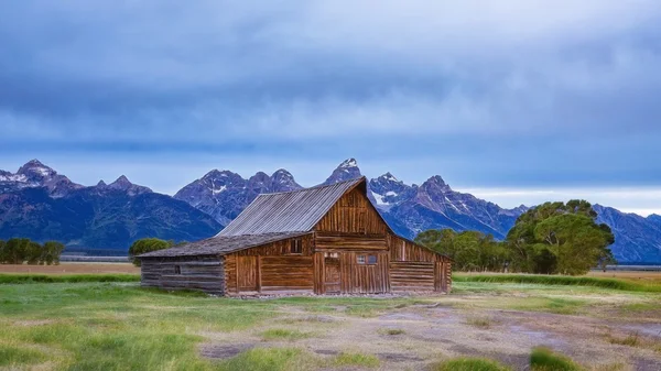 Ancienne grange dans le Wyoming — Photo