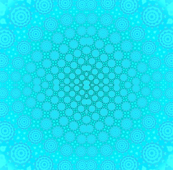 Ornamento círculo sem costura azul turquesa — Fotografia de Stock