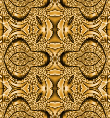 Seamless ornament gold brown