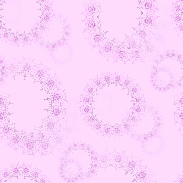 Círculos florales delicados sin costuras fondo rosa violeta —  Fotos de Stock