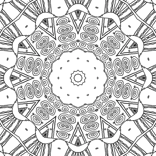 Desenho para colorir mandala círculo ornamento — Fotografia de Stock