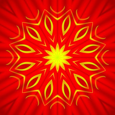 Dikişsiz yıldız desen sarı kırmızı parlak