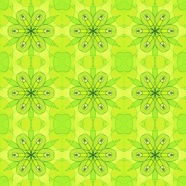 Patrón floral sin costuras amarillo lima verde —  Fotos de Stock
