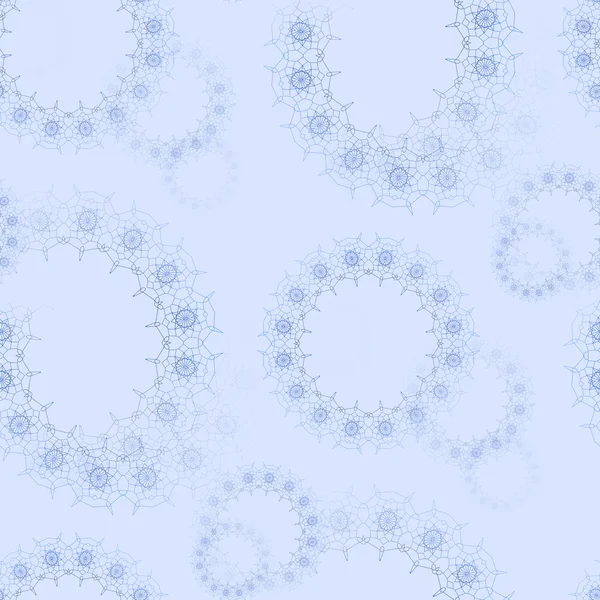 Patrón de círculos florales sin costura azul claro — Foto de Stock