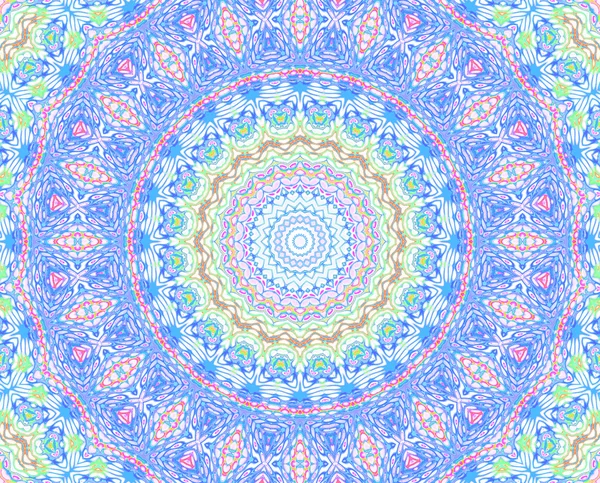 Seamless concentric circle ornament blue green pink beige