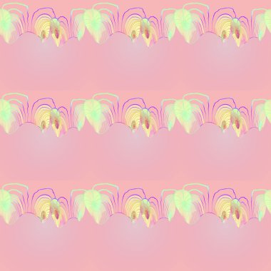 Seamless modeli pembe sarı mor nane yeşil