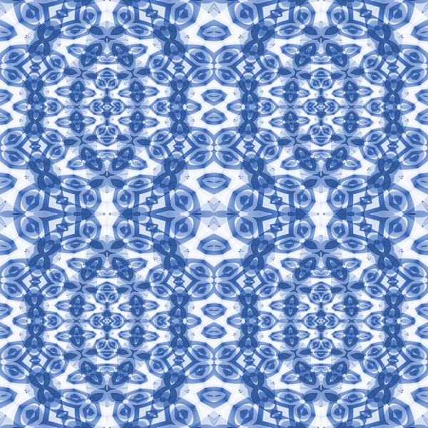 Άνευ ραφής ελλείψεις μοτίβο μπλε λευκό — Φωτογραφία Αρχείου