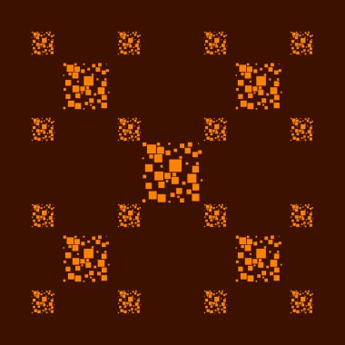 Sorunsuz kareler desen kahverengi turuncu