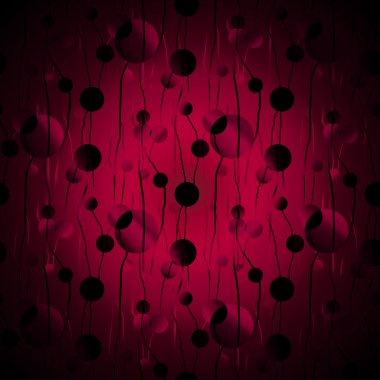 Dikişsiz dağınık daireler desen koyu kırmızı siyah bulanık