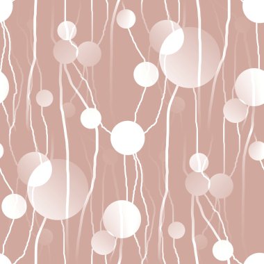 Dikişsiz daireler desen beyaz bej açık kahverengi bulanık