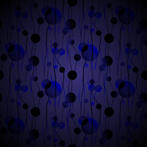 Бесшовный рисунок кругов темно-синий фиолетовый черный размытый
