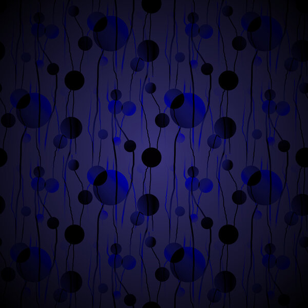 Бесшовный рисунок кругов темно-синий фиолетовый черный размытый
