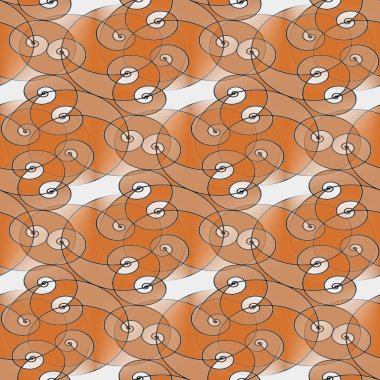 Sorunsuz sarmal kahverengi beyaz model turuncu