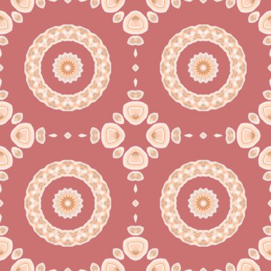 Sorunsuz normal daireler kırmızı bej desen