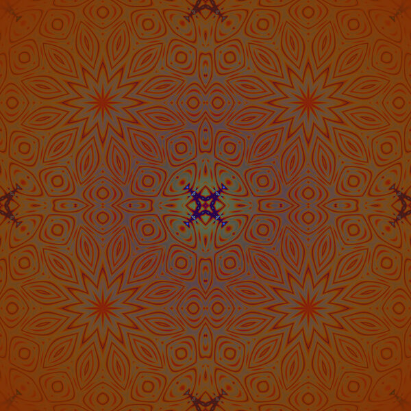 Seamless star and ellipses pattern orange brown