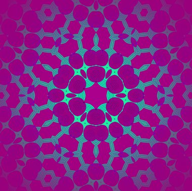 Sorunsuz yıldız süsleme mor turkuaz yeşil