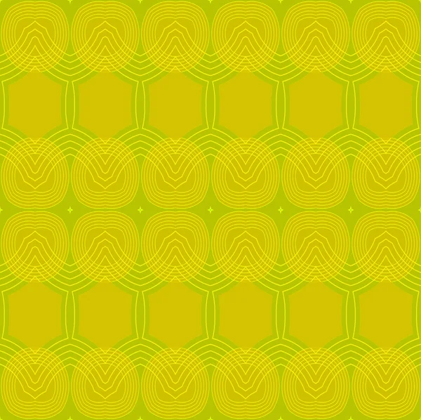 Bezszwowe elipsy i sześciokąt wzór żółty zielony — Zdjęcie stockowe