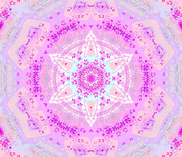 Bezešvé kruhové hvězda ornament fialový fialová růžová akvamarín — Stock fotografie