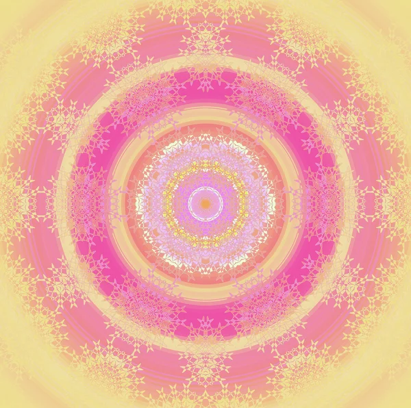 Seamless circle ornament yellow orange pink magenta purple — Stock Photo, Image