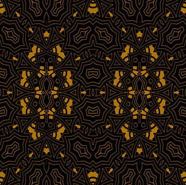 Sorunsuz elips altın siyah süsleme