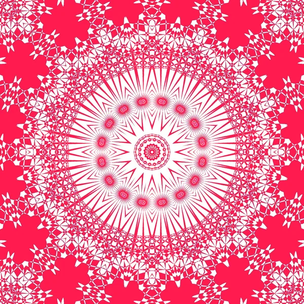 Безшовний орнамент кола червоно-білий — стокове фото