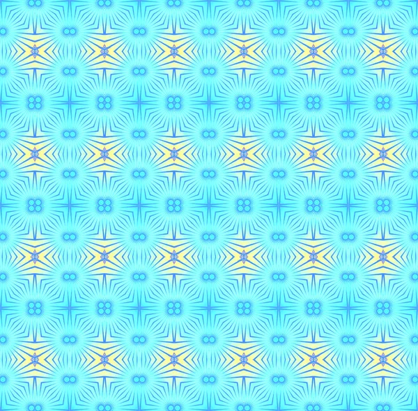 원활한 원형 패턴 터키석 블루 옐로우 — 스톡 사진