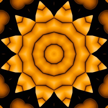 Dikişsiz yıldız desen sarı altın siyah parlak