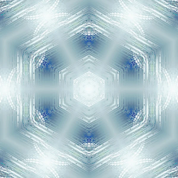 Seamless hexagon pattern turquoise white shiny — Stock fotografie