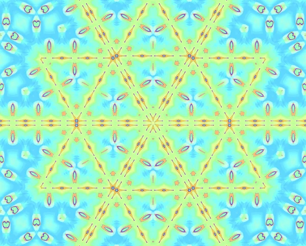 Sömlös triangel mönster gul blå — Stockfoto