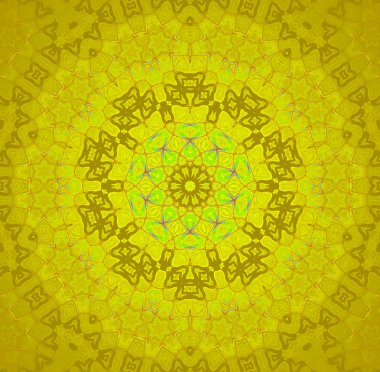 Sorunsuz çiçek desenli altın ve parlak yeşil