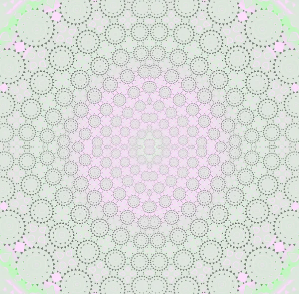 Sömlös cirkel mönster rosa grå grön — Stockfoto