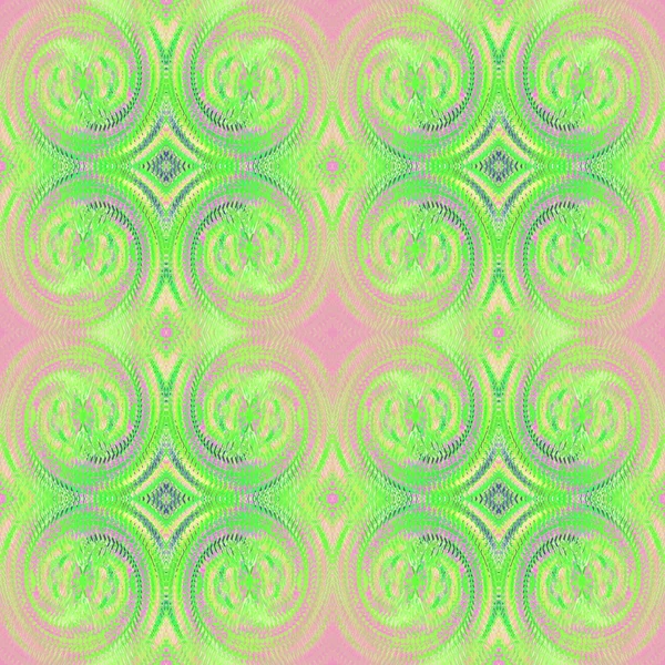 Seamless spiral pattern green pink — 스톡 사진