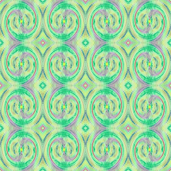 Безшовний спіральний візерунок зелений фіолетовий — стокове фото