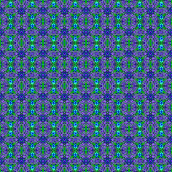 Seamless floral pattern purple green