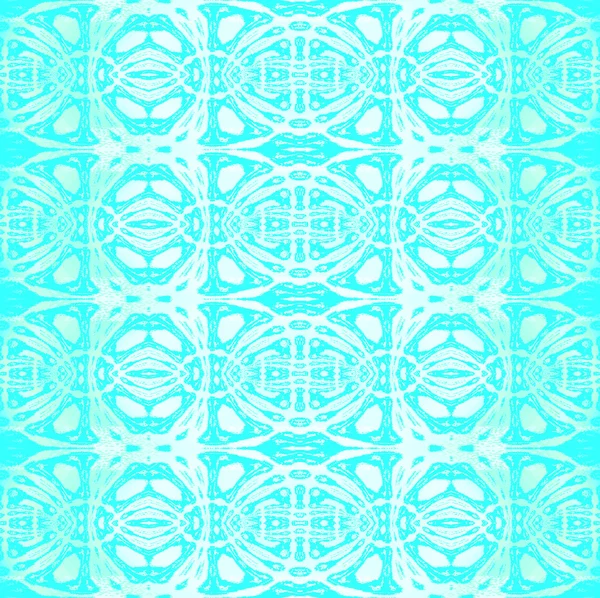 Seamless ornaments turquoise white — Stockfoto