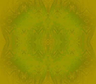Seamless floral pattern golden green