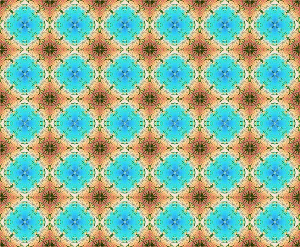 Seamless diamond pattern turquoise brown — Φωτογραφία Αρχείου
