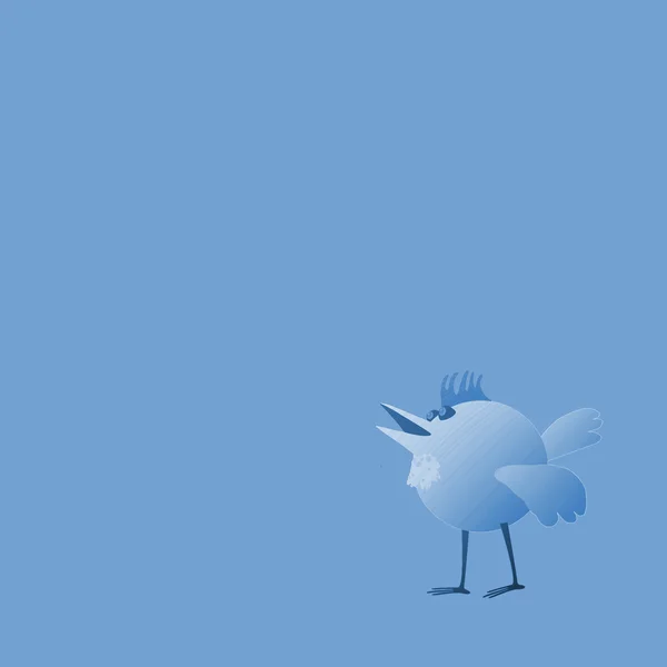 Bird in blue shades with copy space — Stok fotoğraf