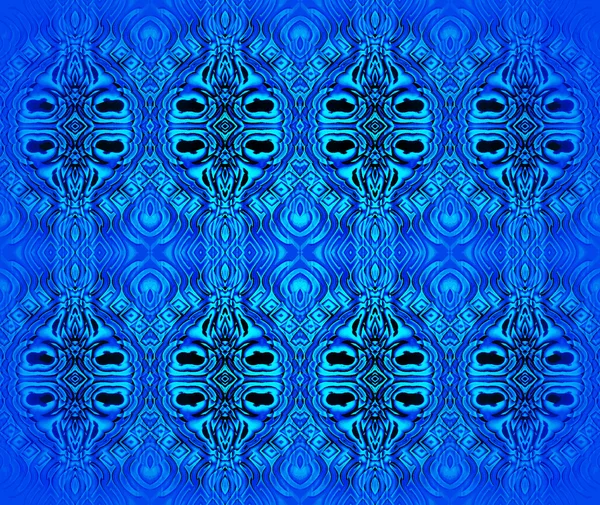 Seamless ellipses pattern turquoise blue black — Zdjęcie stockowe