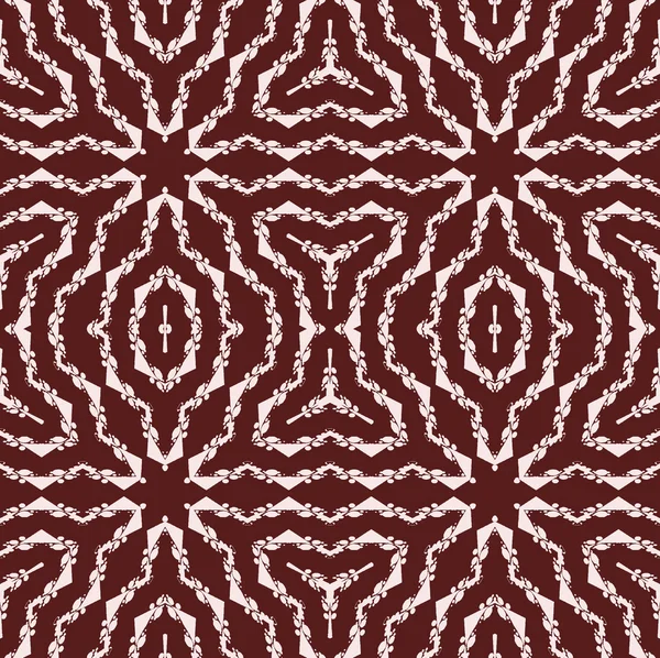 Seamless star pattern white on brown — ストック写真