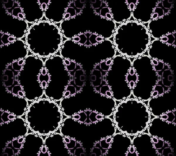 Seamless ornaments white purple black — 스톡 사진