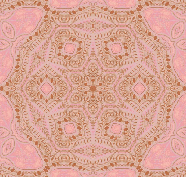 Seamless ornaments pink brown — Stockfoto