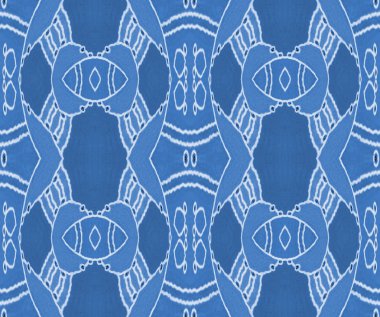 Seamless ornaments blue white