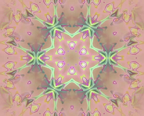 완벽 한 꽃 패턴 핑크 퍼플 그린 — 스톡 사진